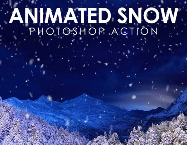 animated snow photoshop action download